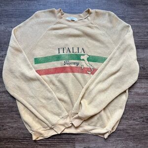 Project Social T Beige Italia Crewneck Sweatshirt